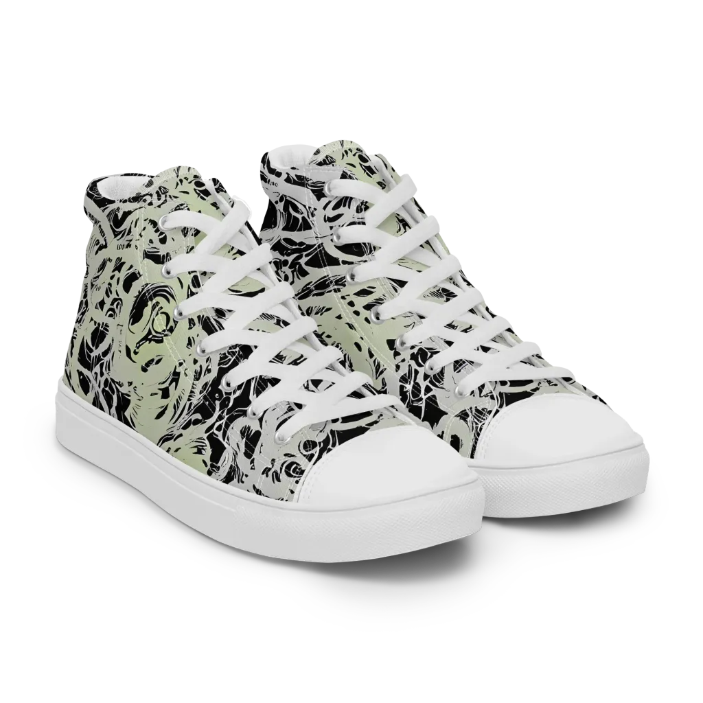 Fossil Current on Women's High Top Canvas Shoes — Right Front