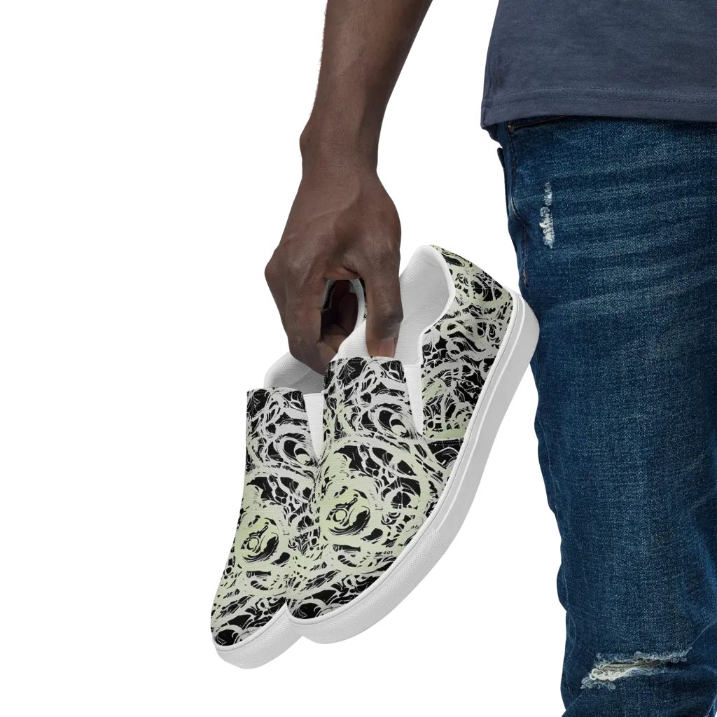 Fossil Current on Men's Slip-On Canvas Shoes — Left Front