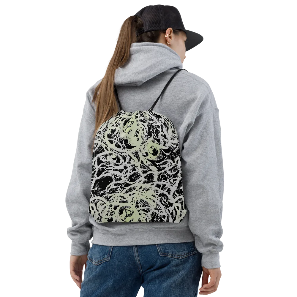 Fossil Current on Drawstring Bag — Front