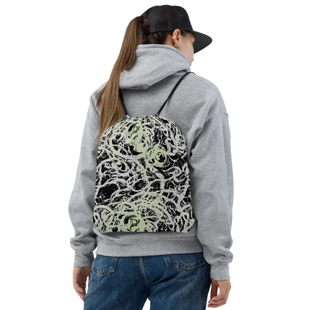 Fossil Current on Drawstring Bag — Front