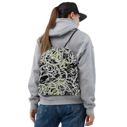 Fossil Current on a Drawstring Bag