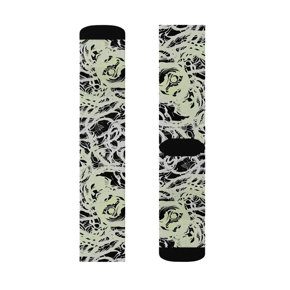 Fossil Current on Socks — Left Sock