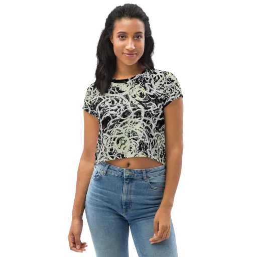 Fossil Current on a Crop Tee