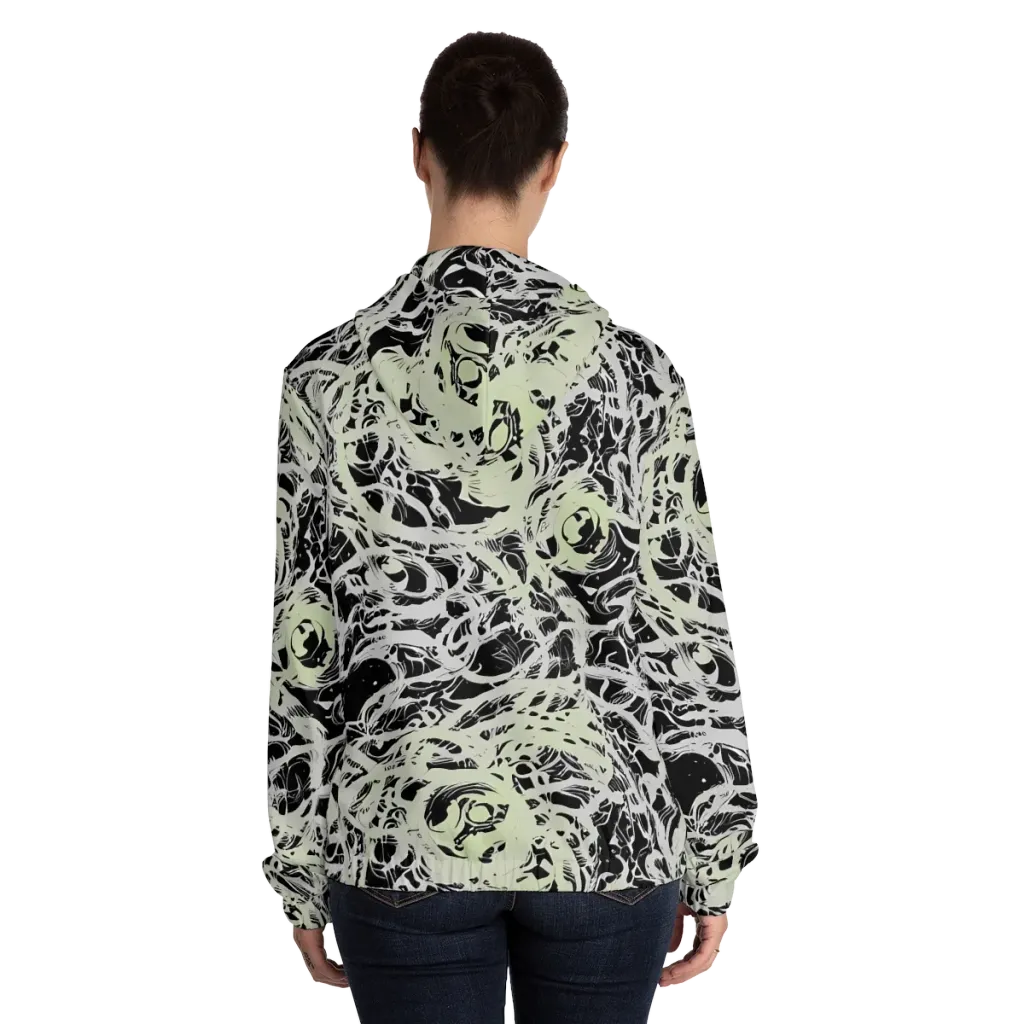 Fossil Current on Women's Full-Zip Hoodie — Back On Person