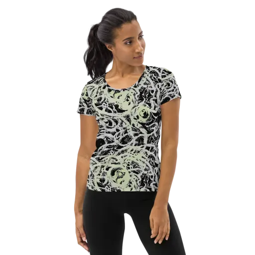 Fossil Current on a Women's Athletic T-Shirt