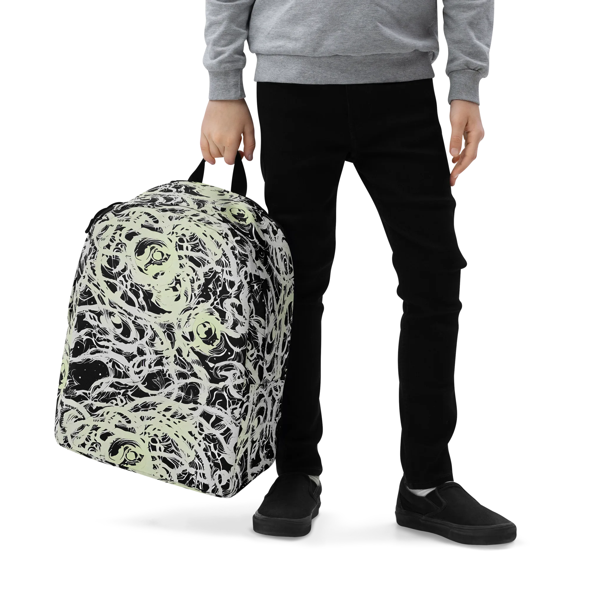 Fossil Current on Minimalist Backpack — Zoomed-in