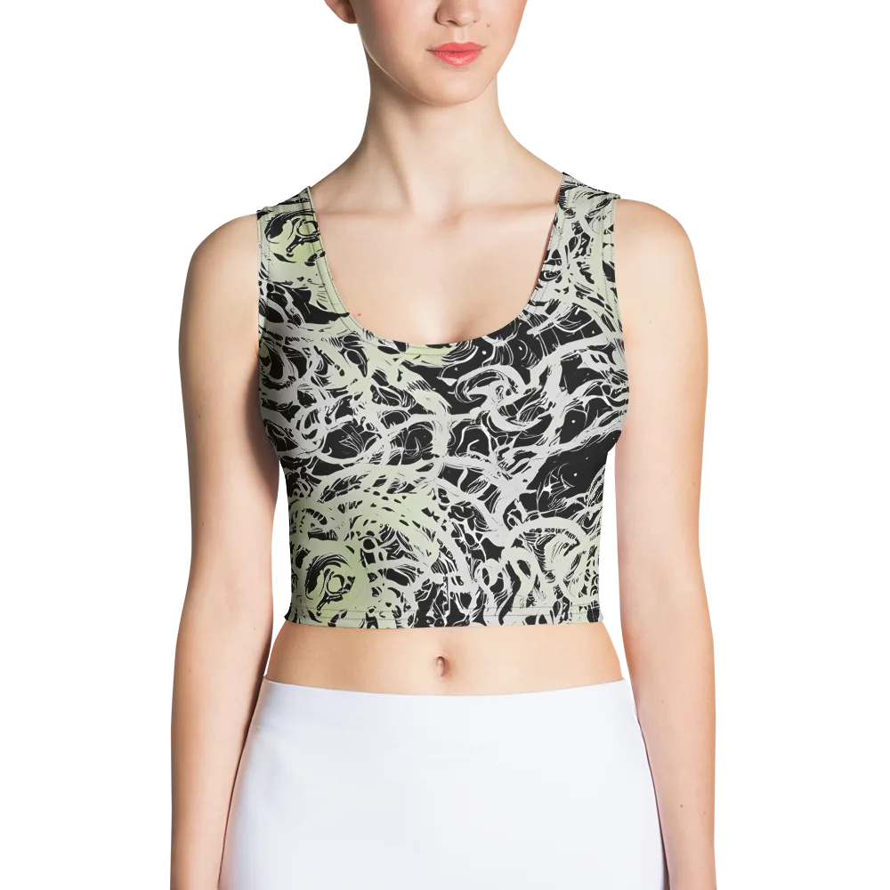 Fossil Current on Crop Top — Front