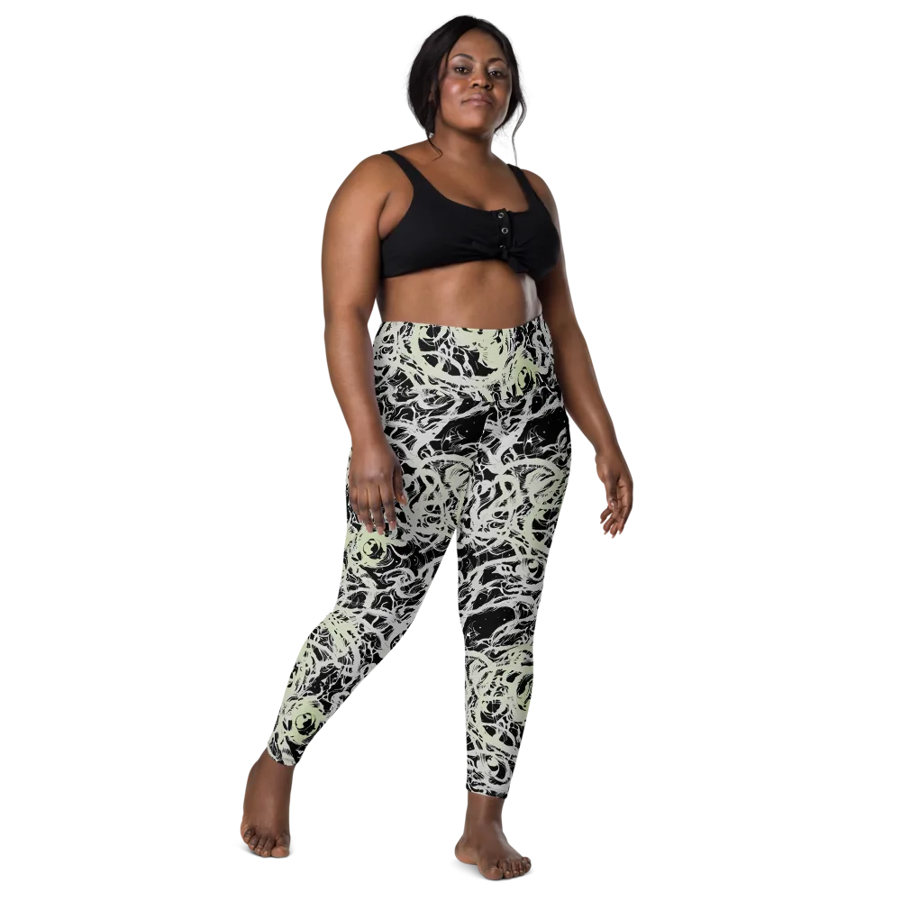 Fossil Current on Leggings with Pockets — Front