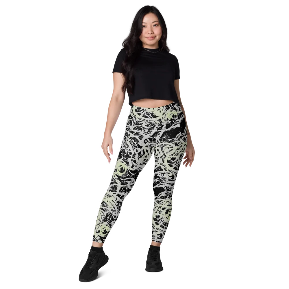 Fossil Current on Leggings with Pockets — Front