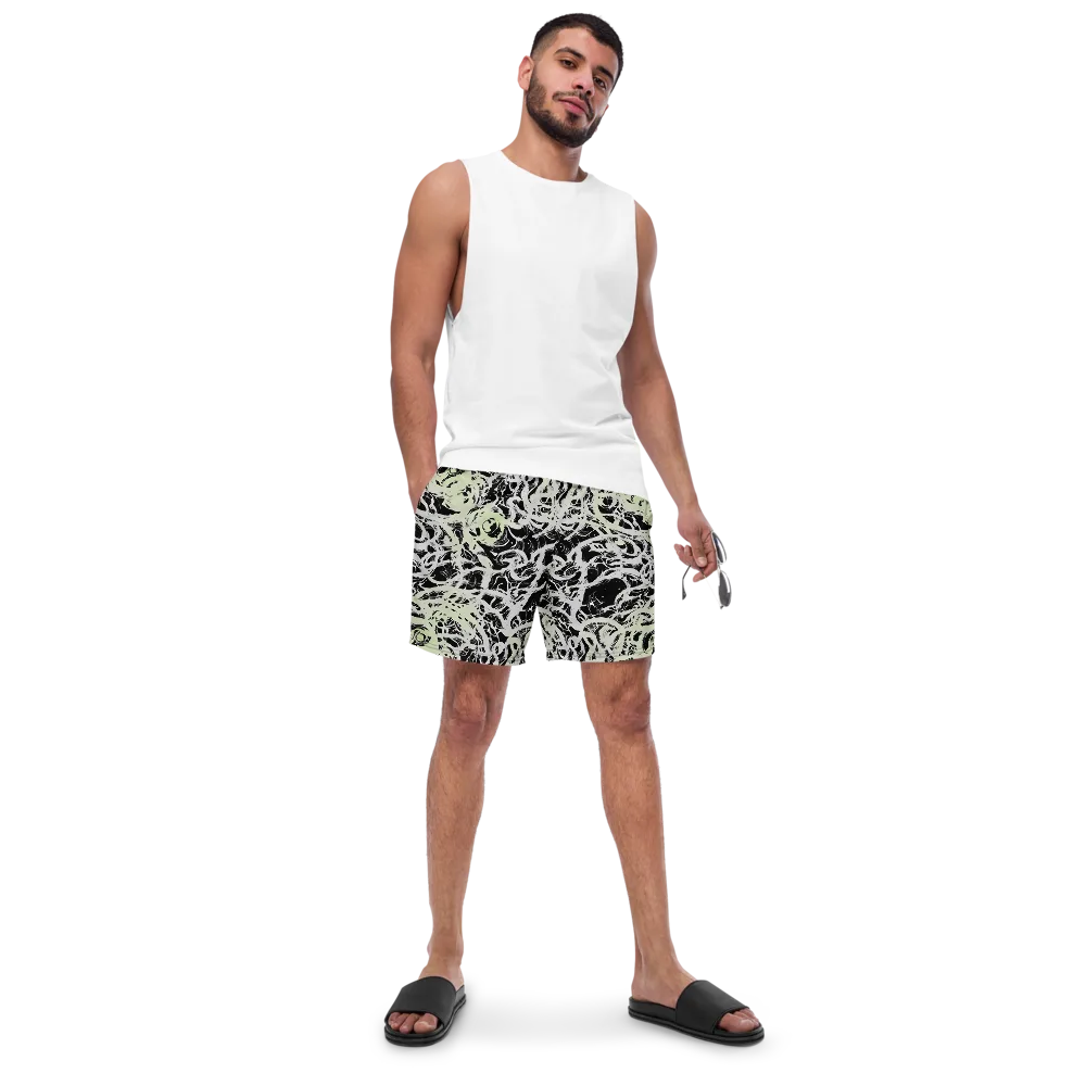 Fossil Current on Swim Trunks — Front