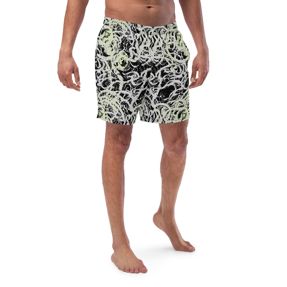 Fossil Current on Swim Trunks — Front