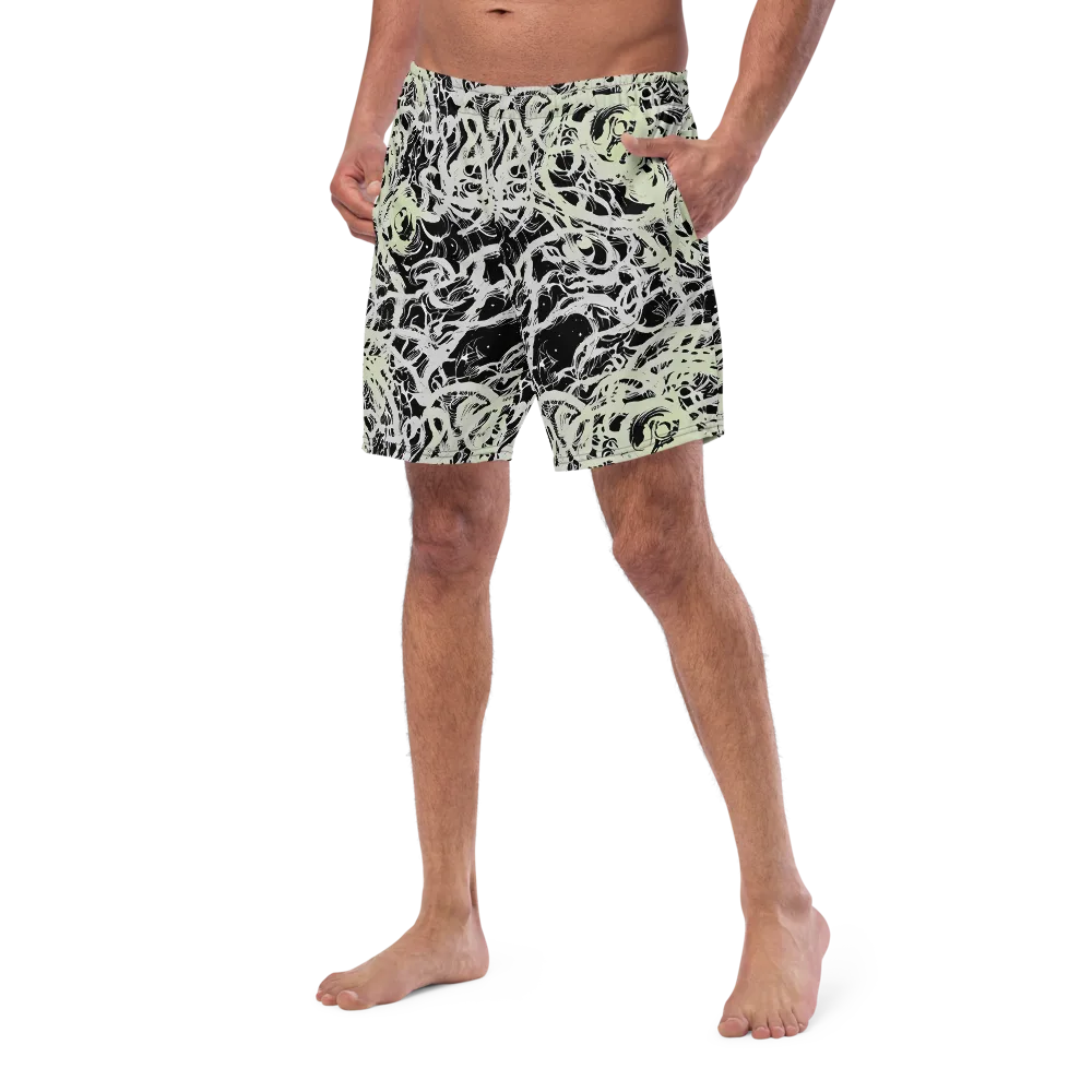 Fossil Current on Swim Trunks — Left Front