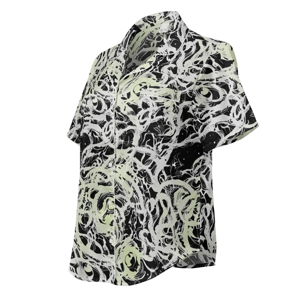 Fossil Current on Women's Short Sleeve Pajama Top — Left Front