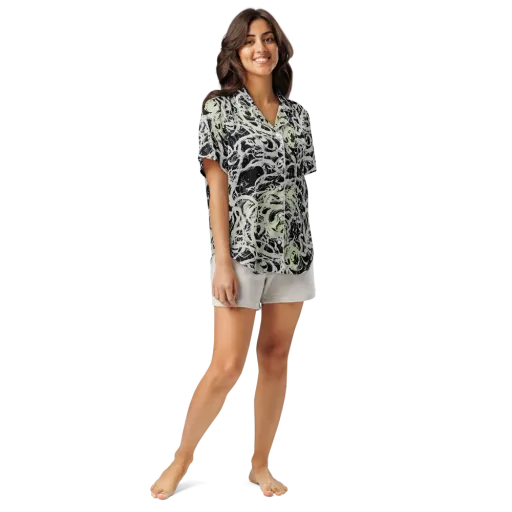 Fossil Current on a Women's Short Sleeve Pajama Top