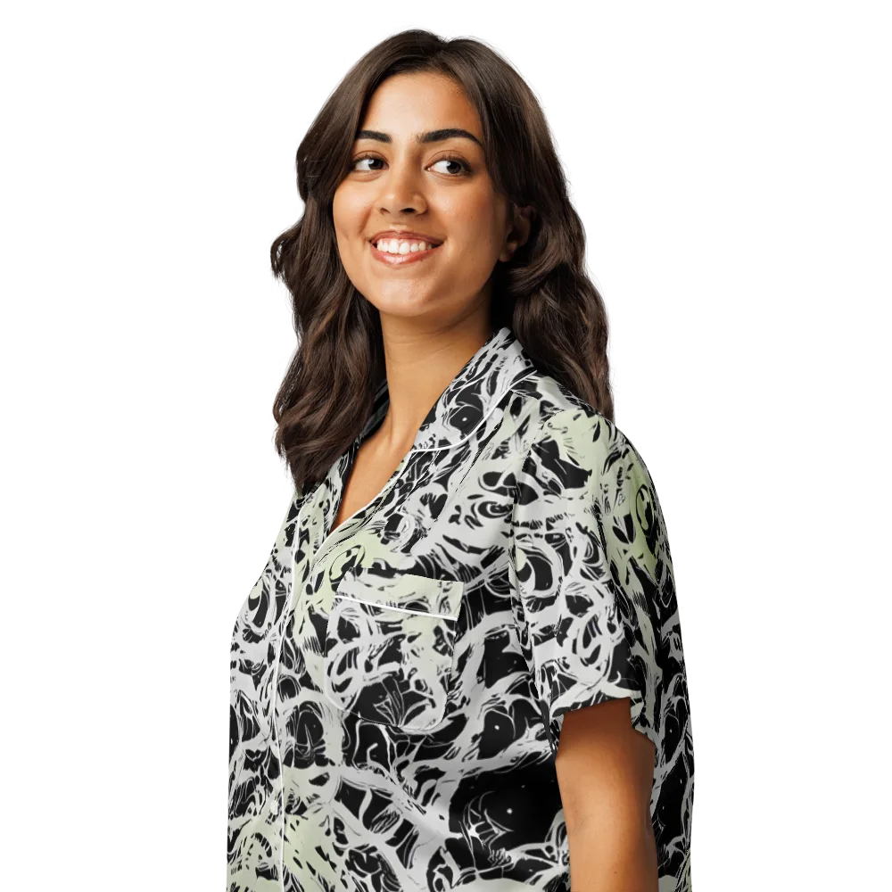 Fossil Current on Women's Short Sleeve Pajama Top — Left Front