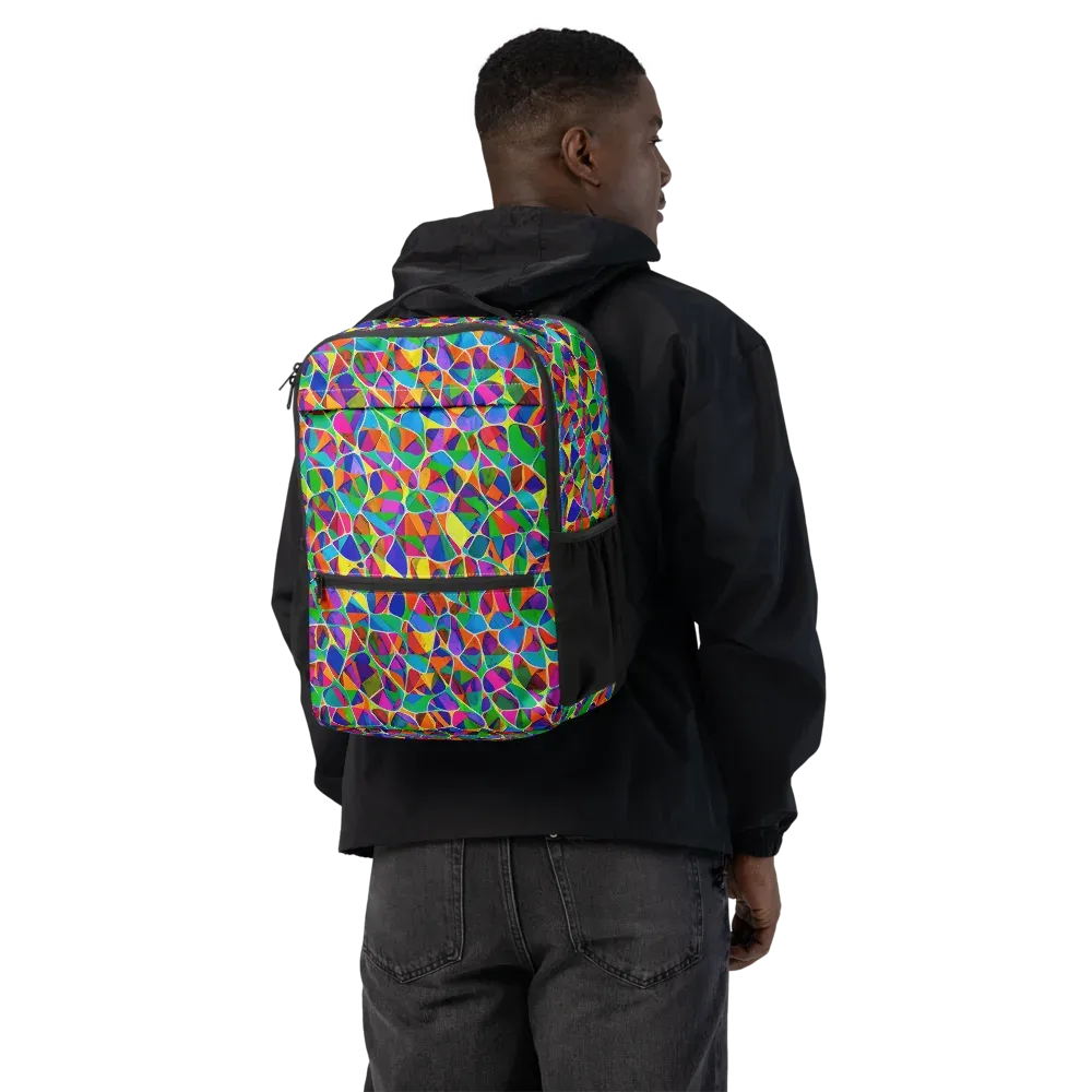 Chromatic Labyrinth on Utility Backpack — Back