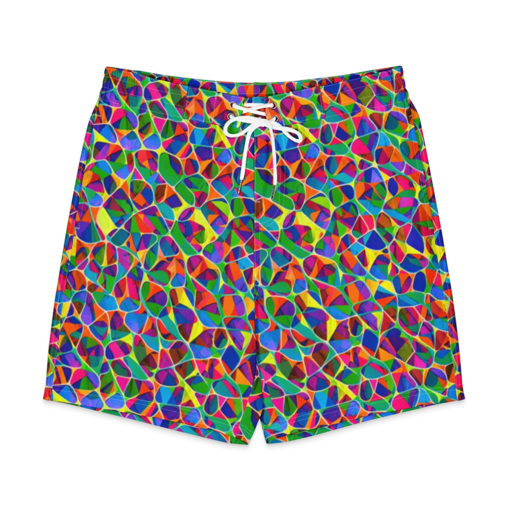 Chromatic Labyrinth on Men's Board Shorts — Front