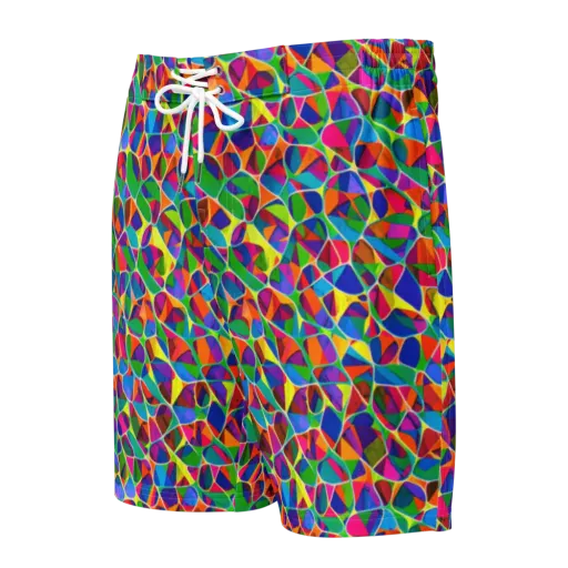 Chromatic Labyrinth on a Men's Board Shorts