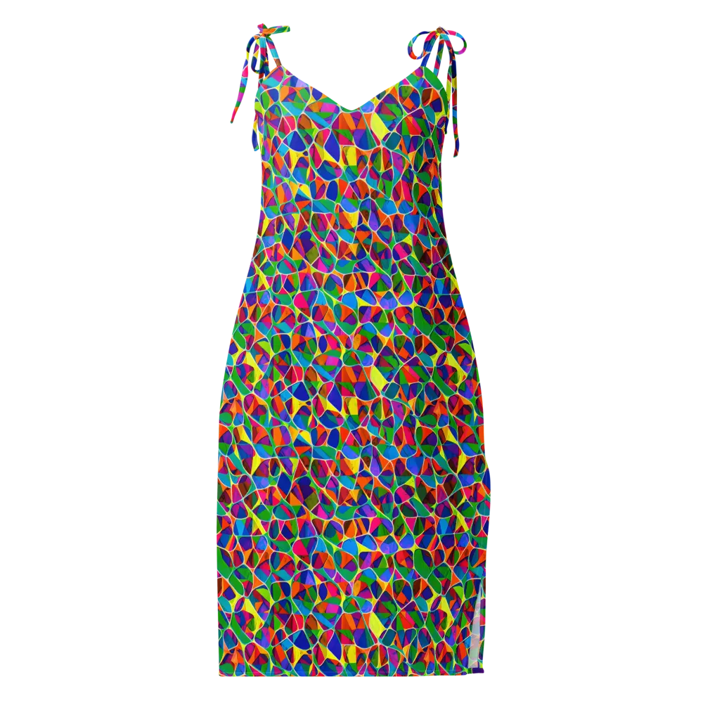 Chromatic Labyrinth on Slip Dress — Front