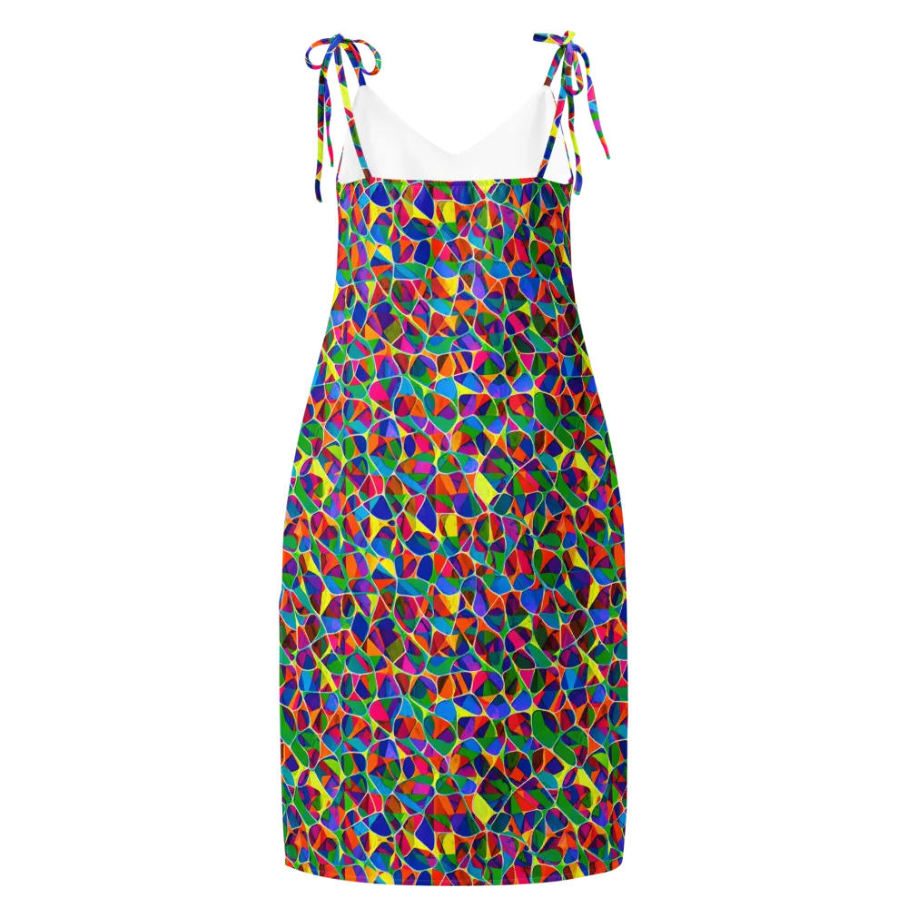 Chromatic Labyrinth on Slip Dress — Back