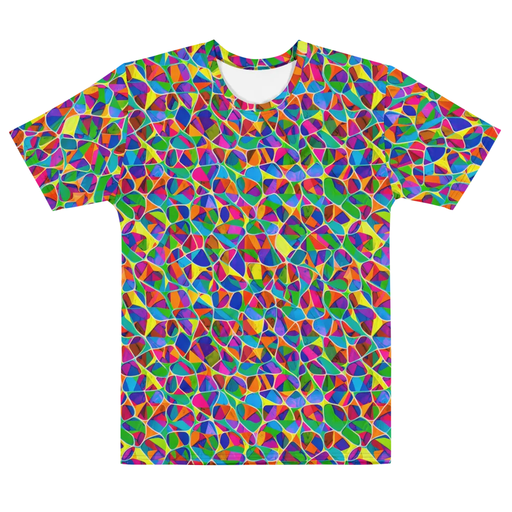 Chromatic Labyrinth on Men's Cotton Crew Neck T-Shirt — Front