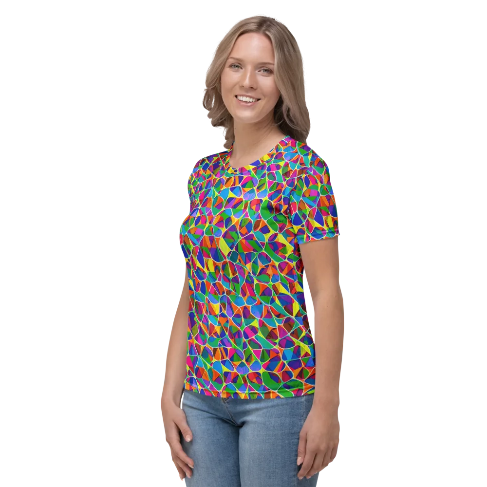 Chromatic Labyrinth on Women's Crew Neck T-Shirt — Left