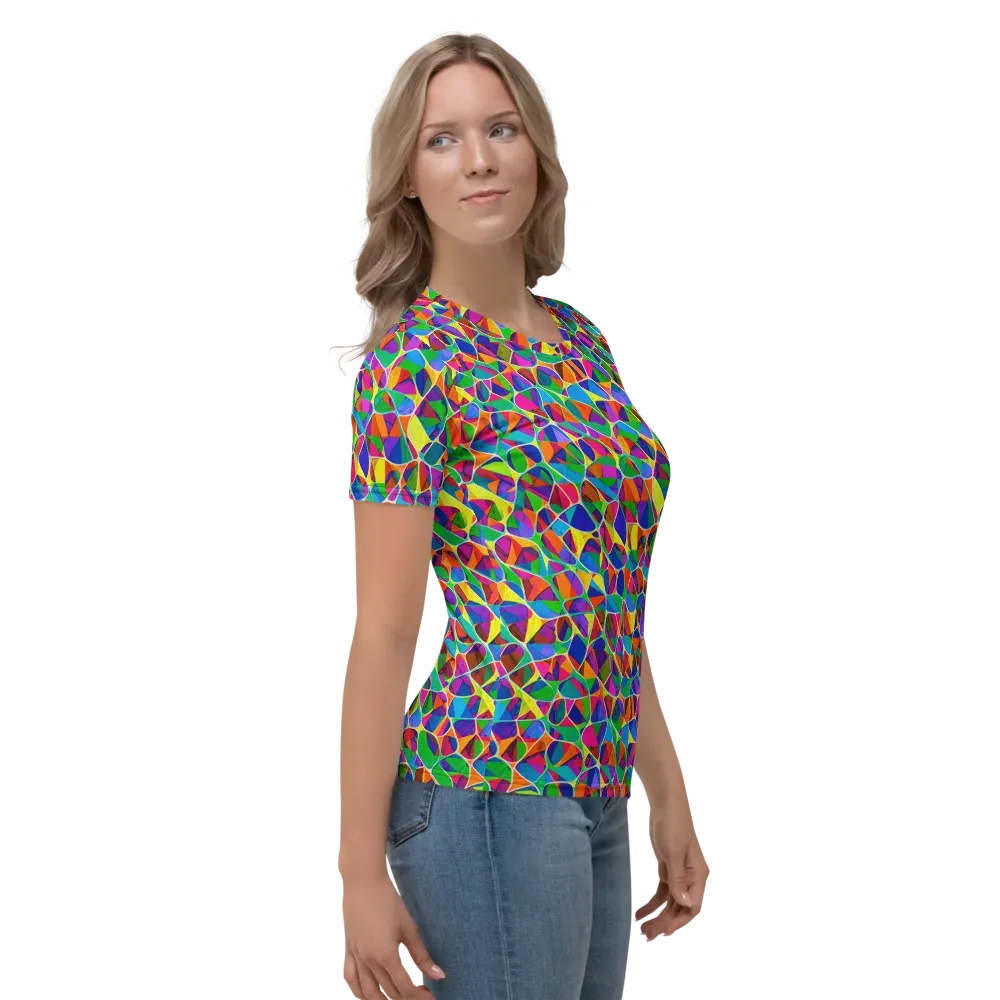 Chromatic Labyrinth on Women's Crew Neck T-Shirt — Right
