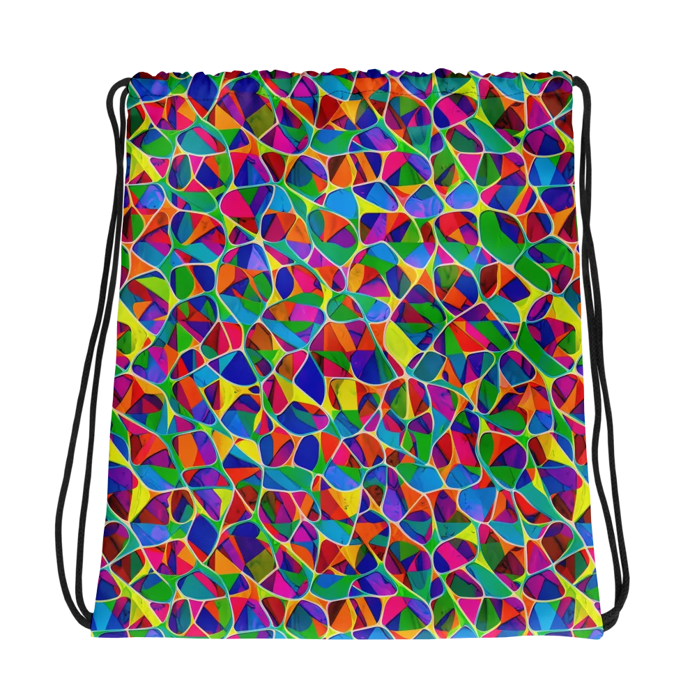 Chromatic Labyrinth on Drawstring Bag — Photo