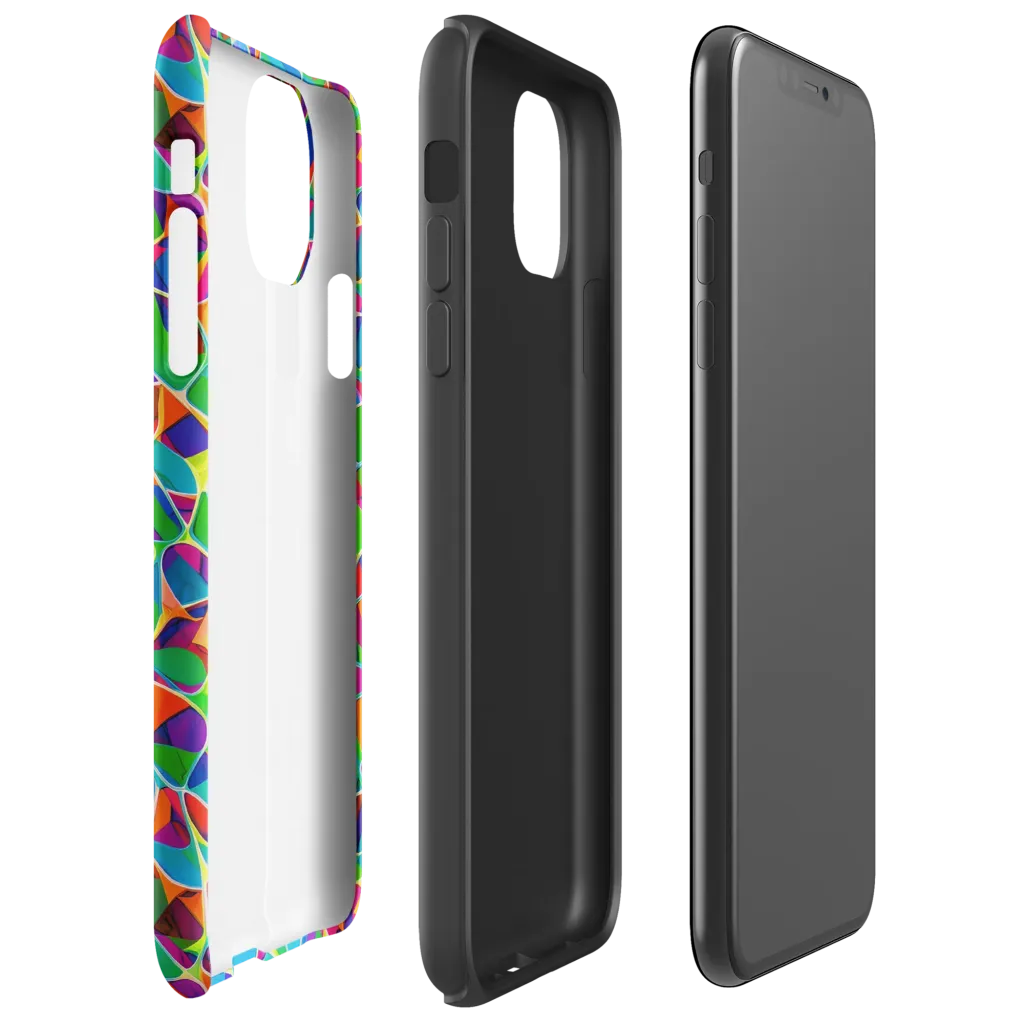 Chromatic Labyrinth on Tough Case for iPhone® — Right