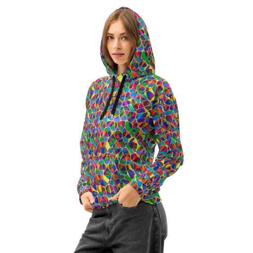 Chromatic Labyrinth on a Cotton Hoodie