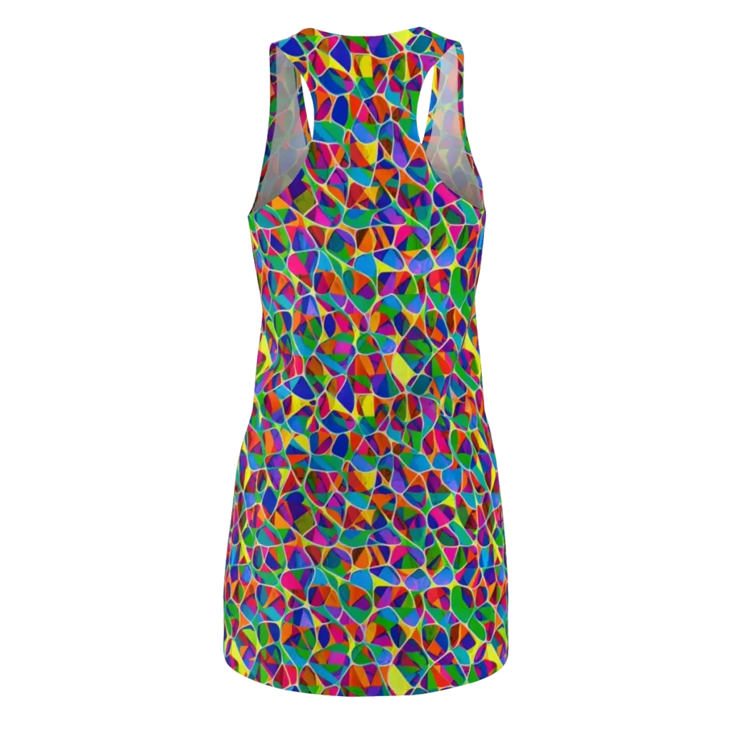 Chromatic Labyrinth on Racerback Dress — Back