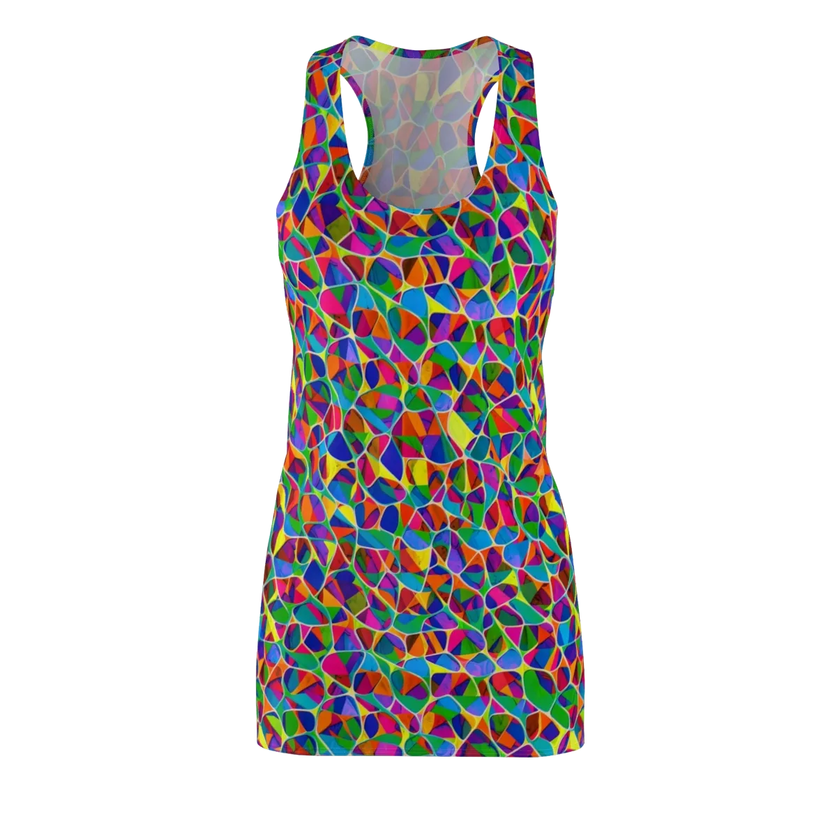 Chromatic Labyrinth on Racerback Dress — Front