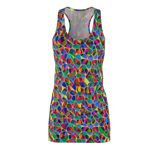 Chromatic Labyrinth on a Racerback Dress