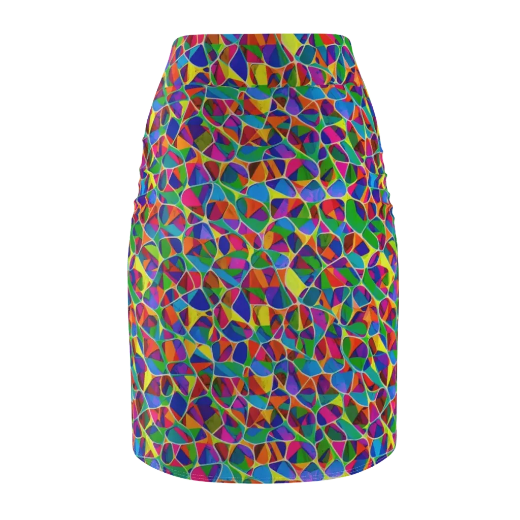 Chromatic Labyrinth on Pencil Skirt — Back