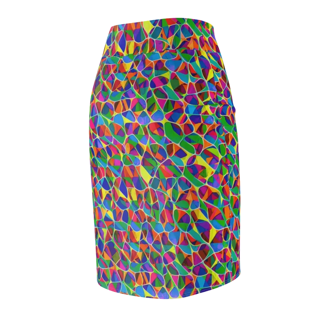 Chromatic Labyrinth on Pencil Skirt — Back Side