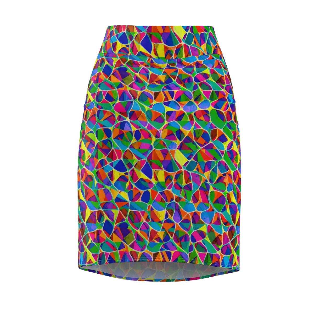 Chromatic Labyrinth on Pencil Skirt — Front