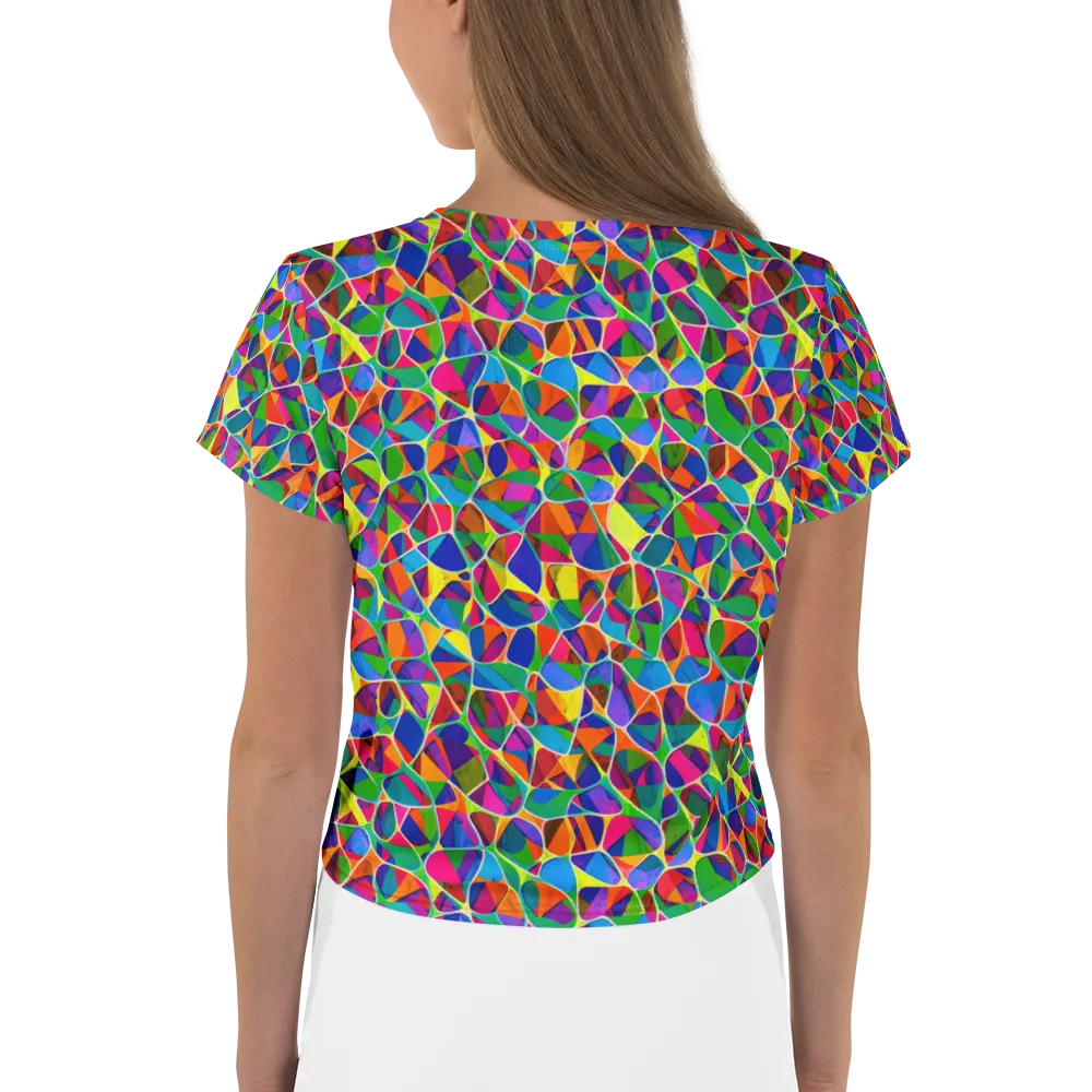 Chromatic Labyrinth on Crop Tee — Back