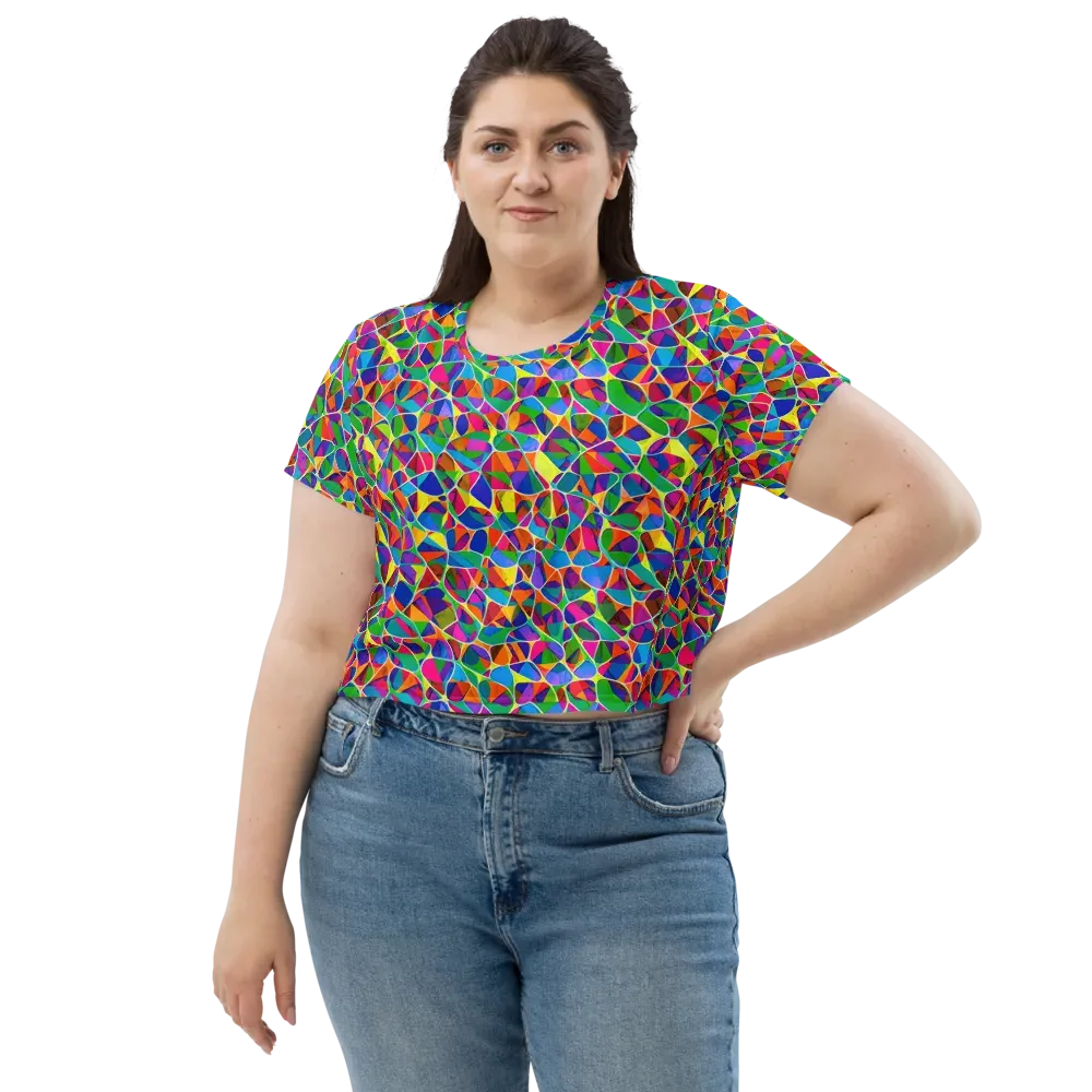 Chromatic Labyrinth on Crop Tee — Front