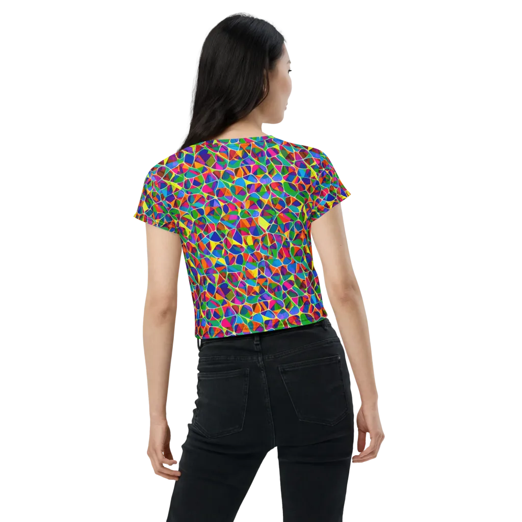 Chromatic Labyrinth on Crop Tee — Back