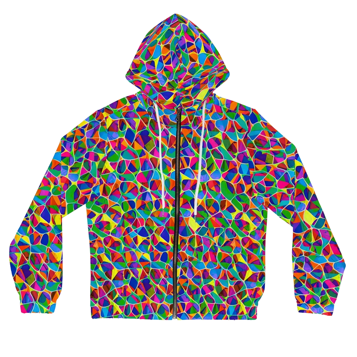 Chromatic Labyrinth on Women's Full-Zip Hoodie — Front