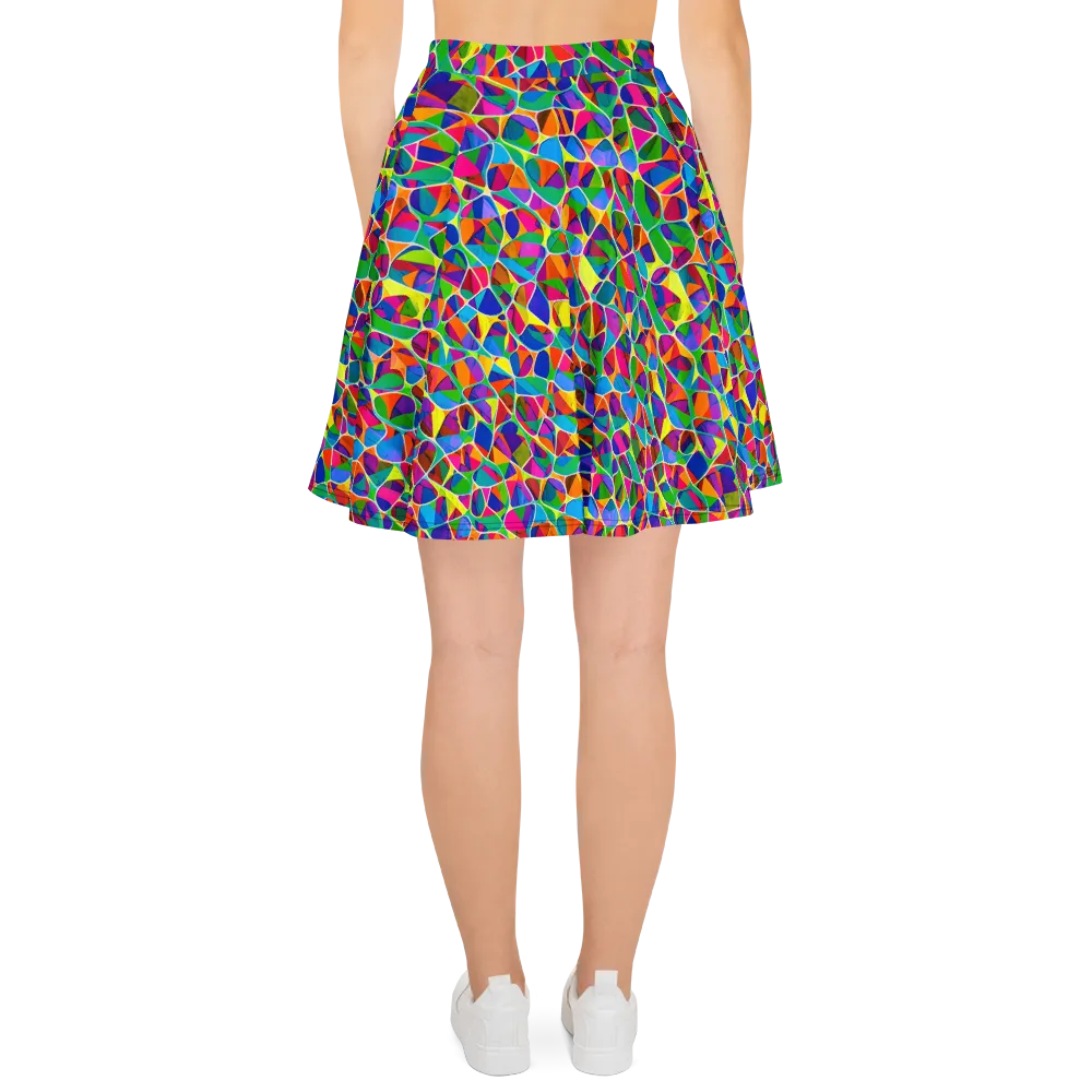 Chromatic Labyrinth on Skater Skirt — Back