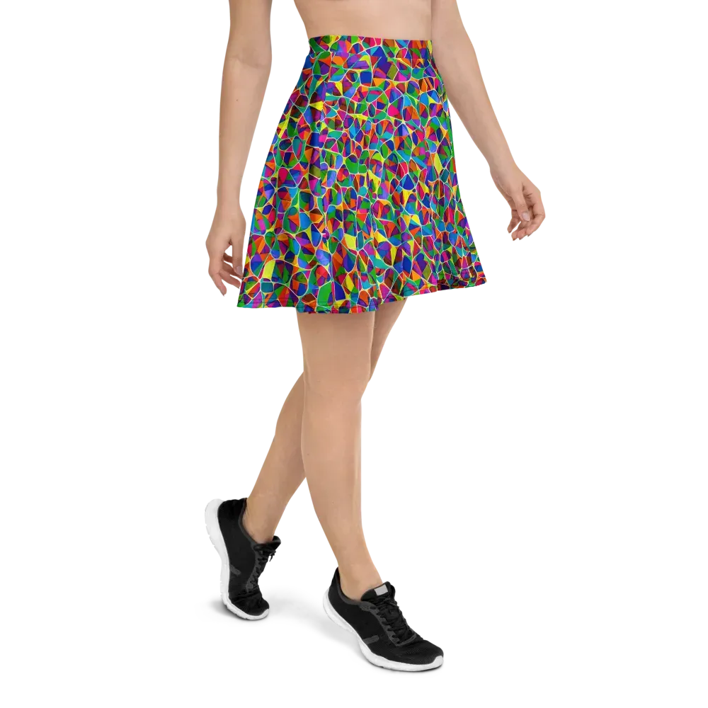 Chromatic Labyrinth on Skater Skirt — Right