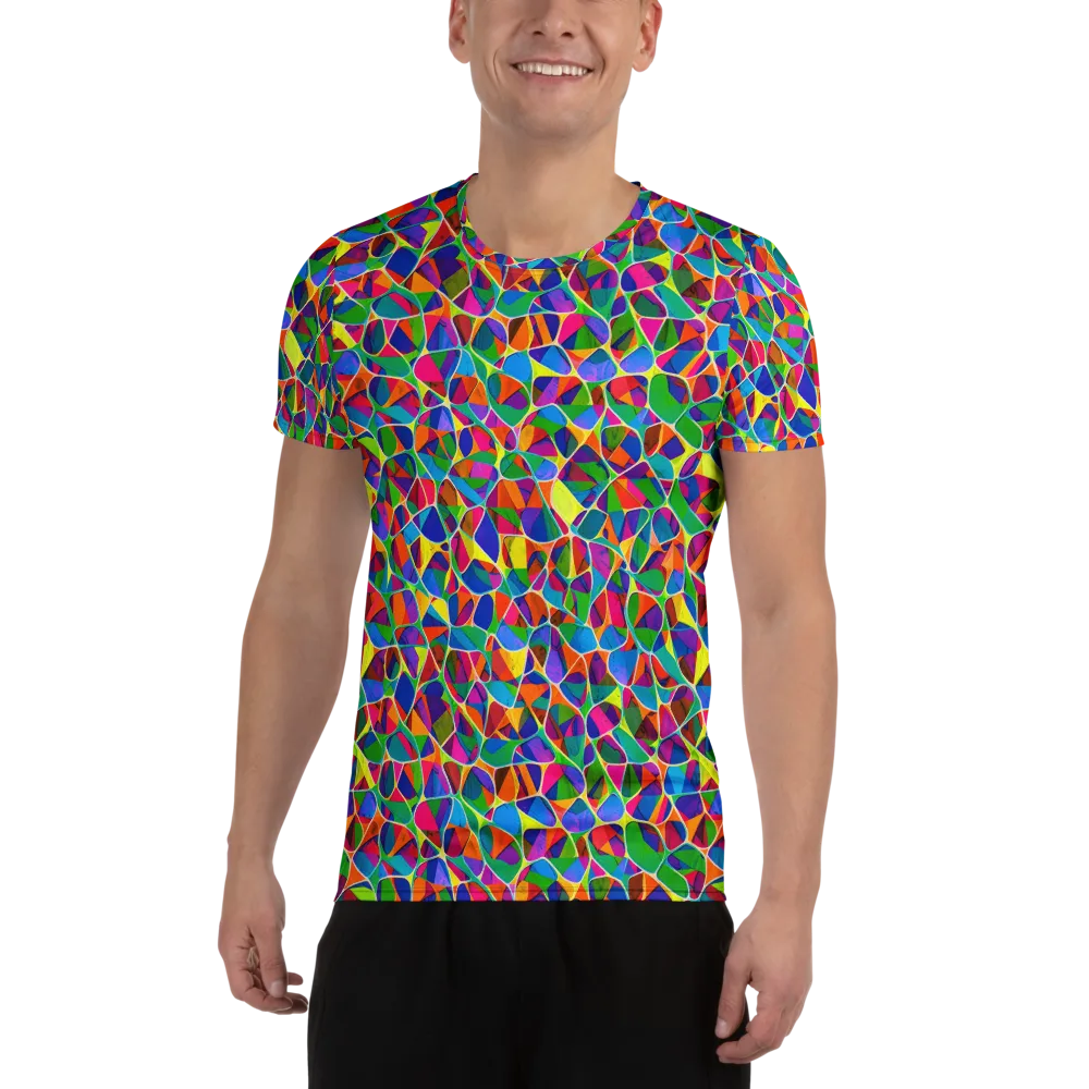 Chromatic Labyrinth on Men's Athletic T-Shirt — Front