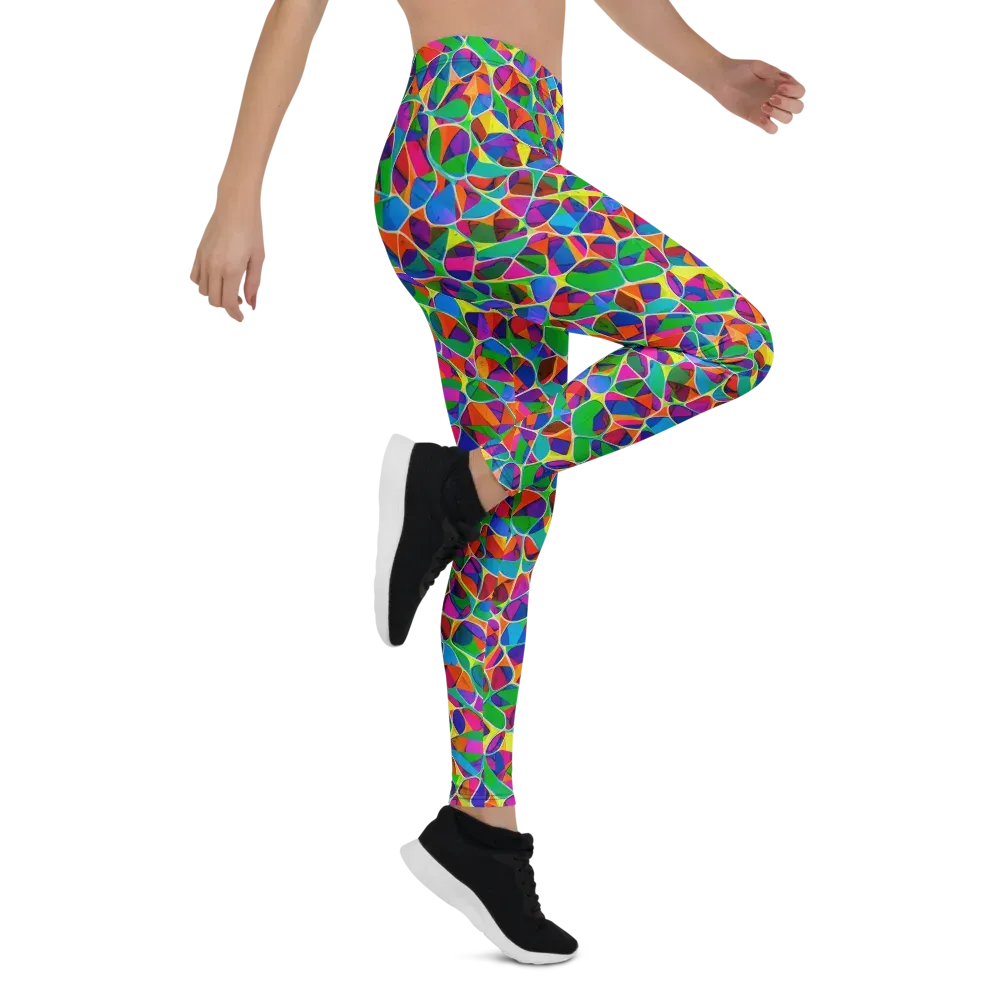 Chromatic Labyrinth on Leggings — Right