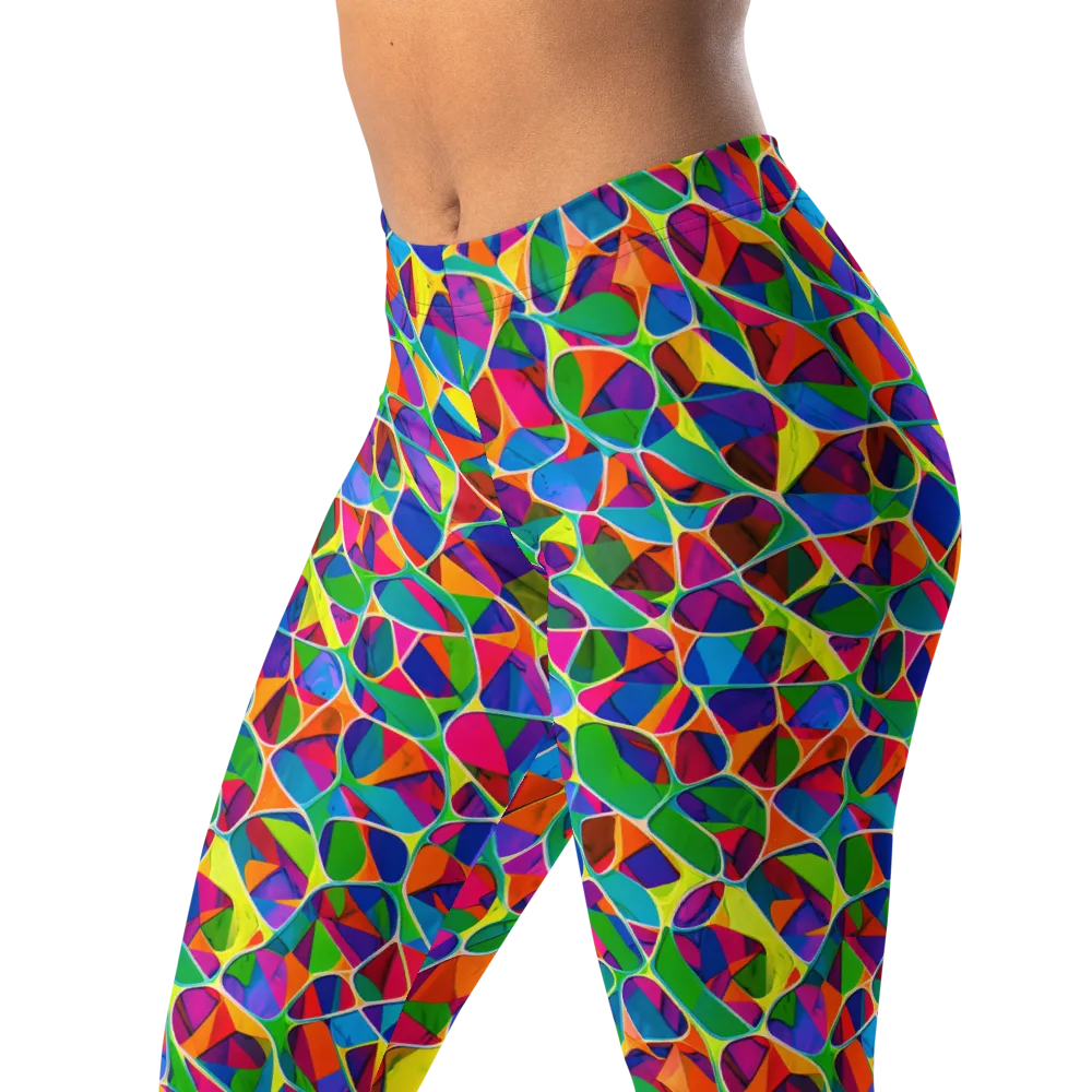 Chromatic Labyrinth on Leggings — Left Front