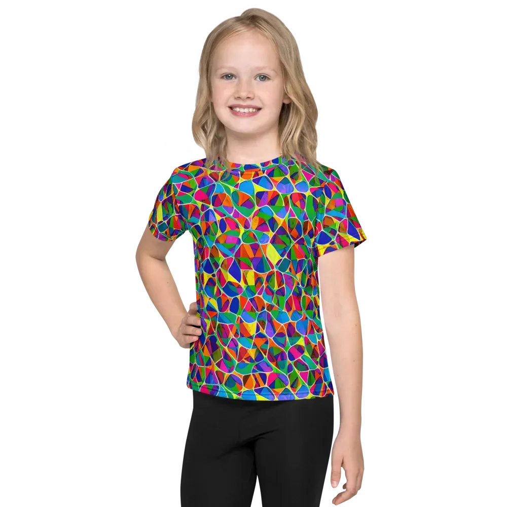 Chromatic Labyrinth on Kids Crew Neck T-Shirt — Front