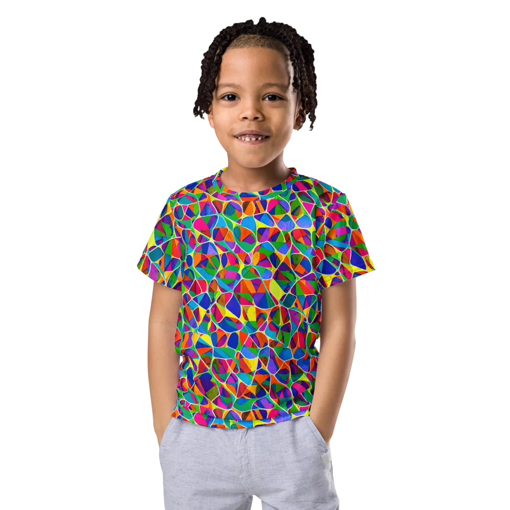 Chromatic Labyrinth on Kids Crew Neck T-Shirt — Front
