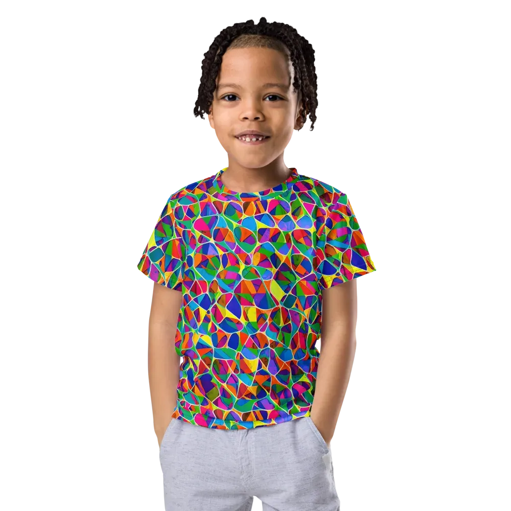 Chromatic Labyrinth on Kids Crew Neck T-Shirt — Front