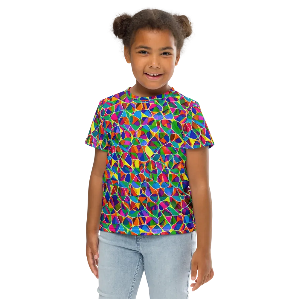 Chromatic Labyrinth on Kids Crew Neck T-Shirt — Front