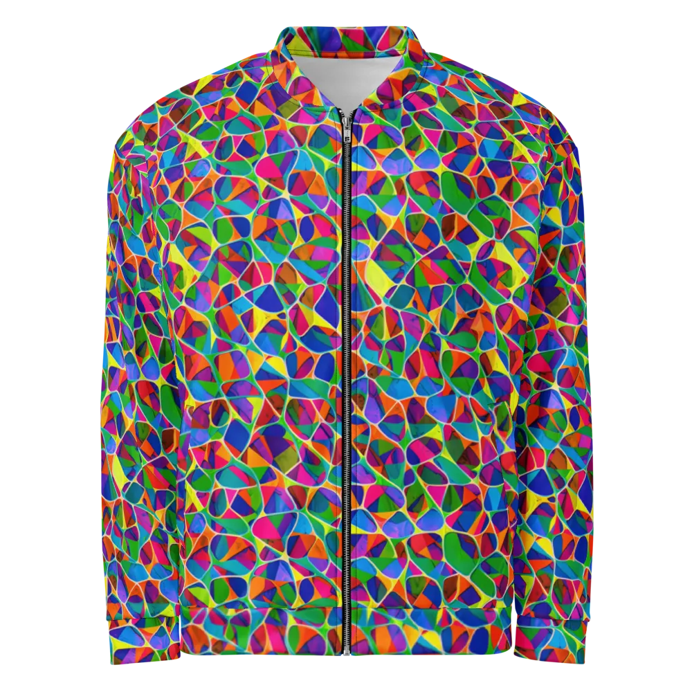 Chromatic Labyrinth on Bomber Jacket — Front
